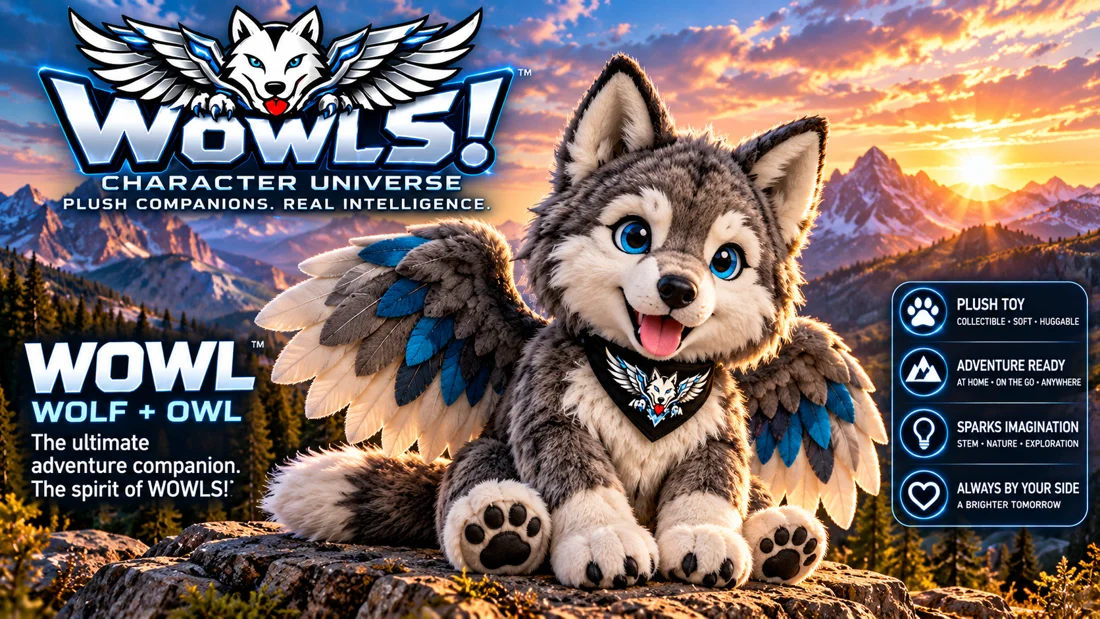 WOWL Plush Pup — the winged adventure companion