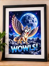 Framed Art Print — WOWLS! SuperIntelligence merchandise