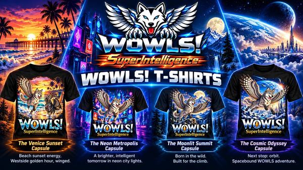 WOWLS branded shirt lineup