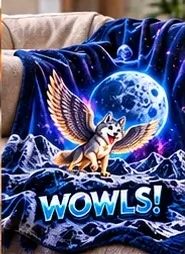 Plush Throw Blanket — WOWLS! SuperIntelligence merchandise