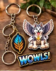 WOWLS Keychains — WOWLS! SuperIntelligence merchandise