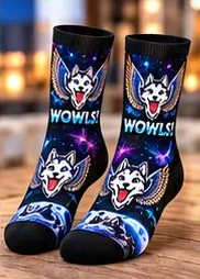 Rocket Pack Crew Socks — WOWLS! SuperIntelligence merchandise