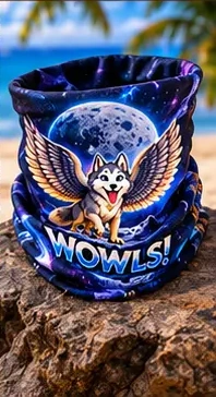 Cosmic Flight Neck Gaiter — WOWLS! SuperIntelligence merchandise