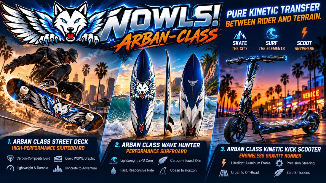 WOWLS Arban-Class boards and scooter